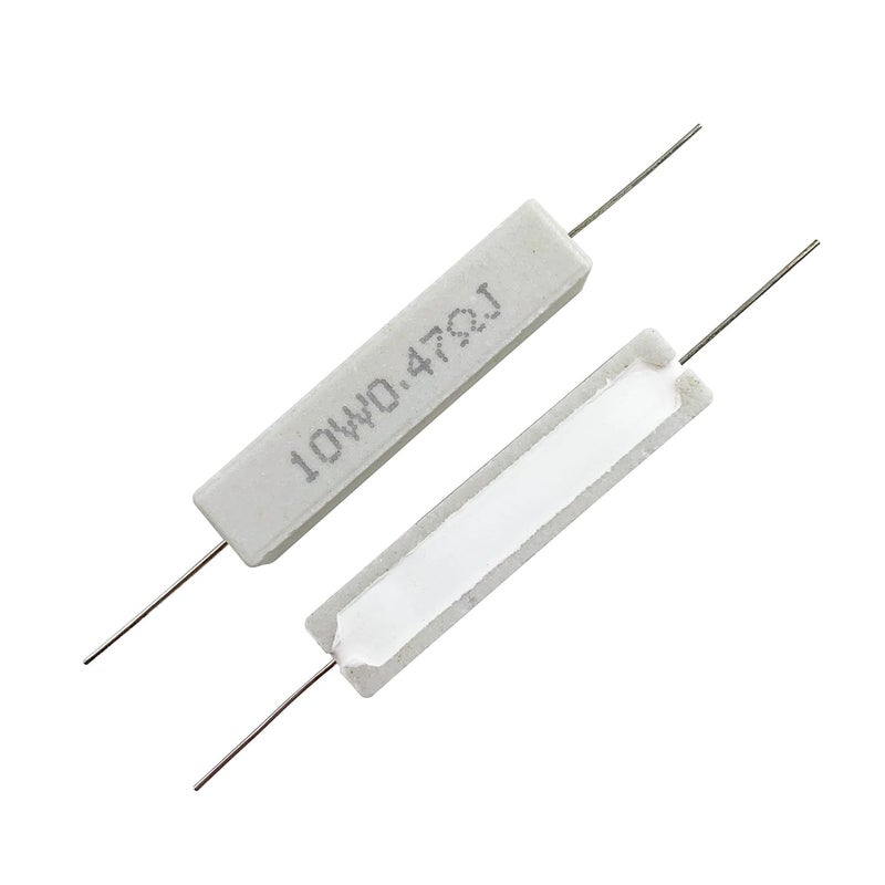 MOKMMKIT 25 Values 50 Pieces Ceramic Cement Resistor KIT 10W Resistance 10 Watt ±5% Power Resistors (0.05 Ohm - 100 Ohm) - Image 3